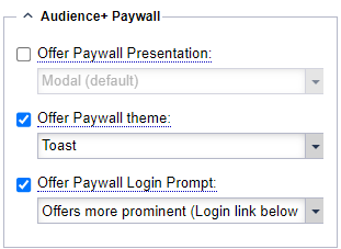 Paywall modes